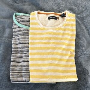Farah Yellow & Gray Striped Tee Set(M)
